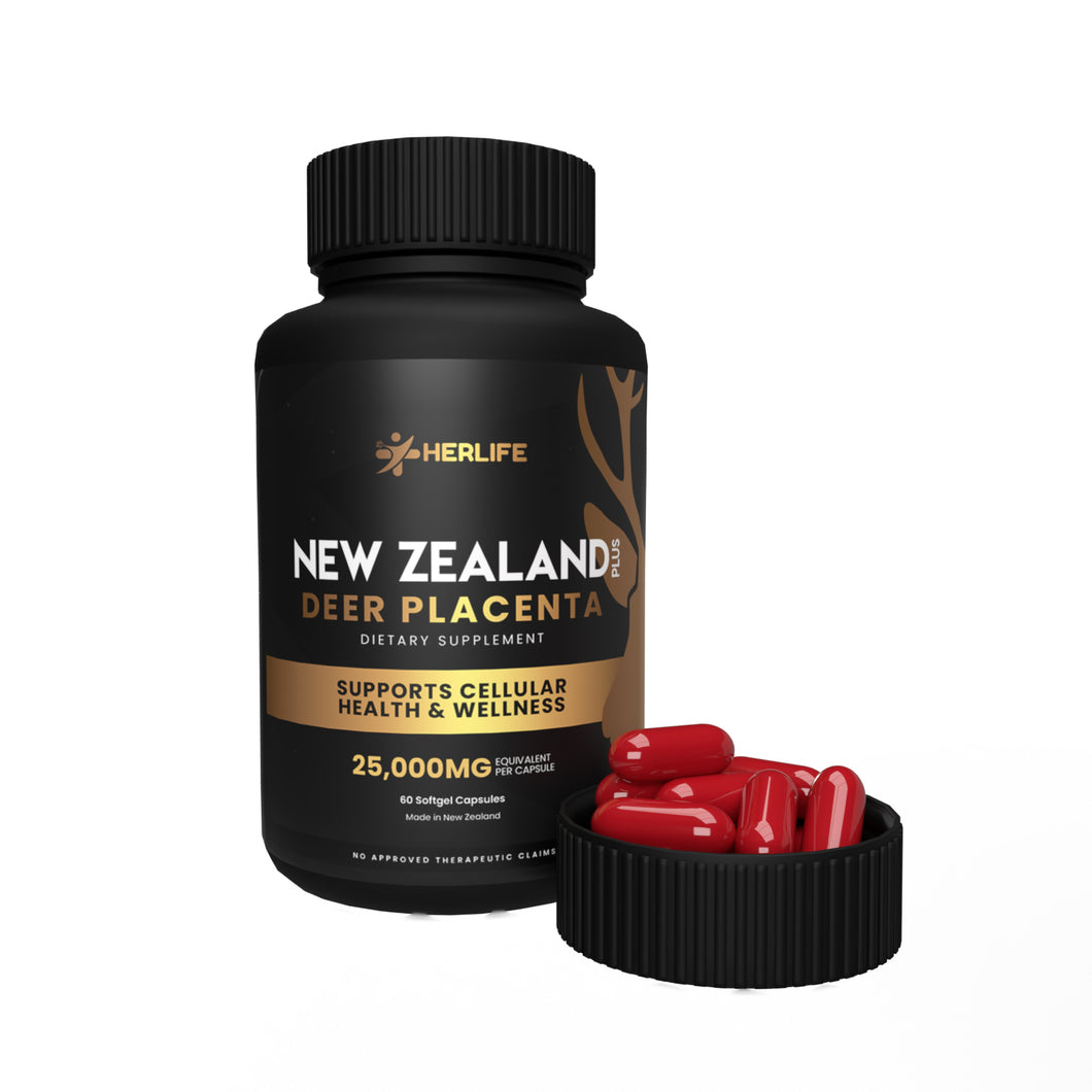 1 BOTTLE  HERLIFE NEW ZEALAND PLUS DEER PLACENTA (GOOD FOR 3O DAYS)